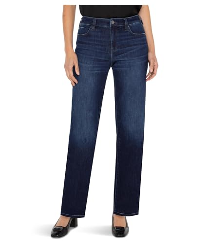 Liverpool Women's Kennedy Mid-Rise Straight Leg Jeans 32'' Inseam