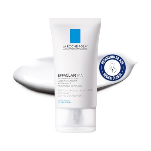 La Roche Posay Tratamiento hidratante, Efecto Mate, Reduce Poros, Antisebo, Para Pieles Grasas con Tendencia Acneica, Oil-free, Effaclar Mat, Oil-free, 400 ml