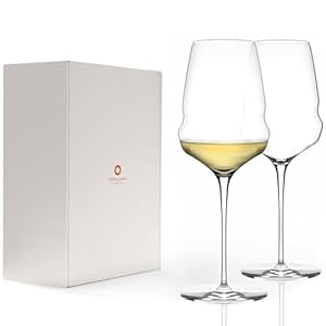 Stölzle Lausitz Weißweingläser Cocoon/Weißweingläser 2er Set/Weingläser Kristallglas/Elegantes Weißweinglas extravagant/hochwertiges Weinglas Set/Weingläser Stölzle