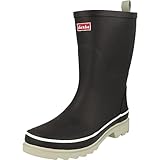 derbe hamburg kaufen profilierte Laufsohle derbe Hamburg Damen Schuhe Nachhaltige Gummistiefel Middlehooch (Schwarz/Shilf, 40)