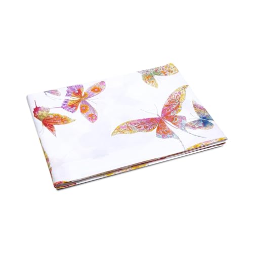 Drap de dessus Caleffi percale coton blanc drap plat lit double 1002105