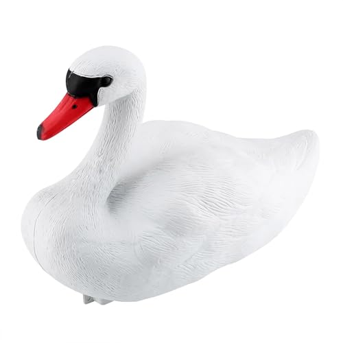 Culnflun Swan Statues Pond Bird Deterrent Decoration Goose Decoys Plastic Lifelike Floating Swan Decoration for Pool Pond Garden Patio
