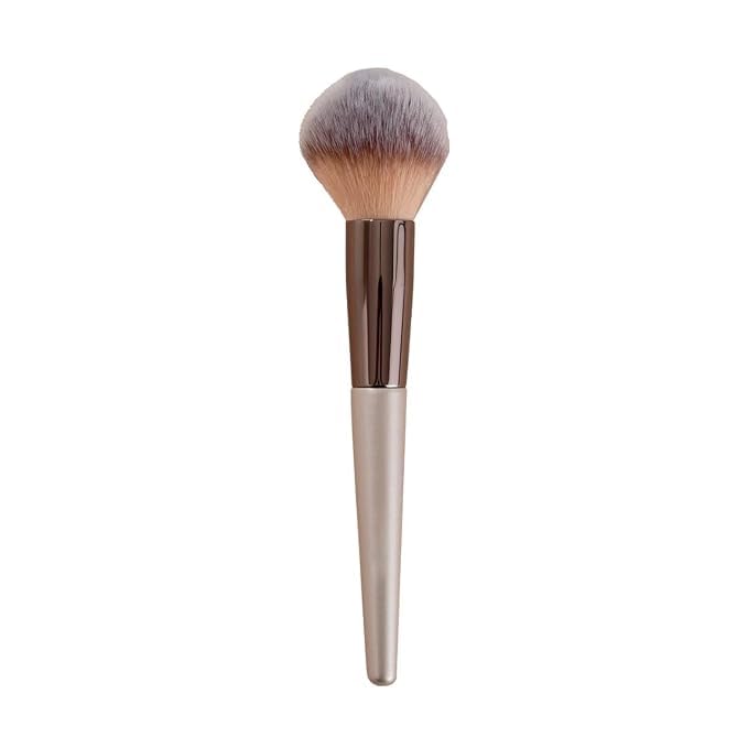 Professional Makeup Powder Brush | Soft Synthetic Bristles | Pearl White and Purple Handle | Easy Blending | 1 pcs-image-21