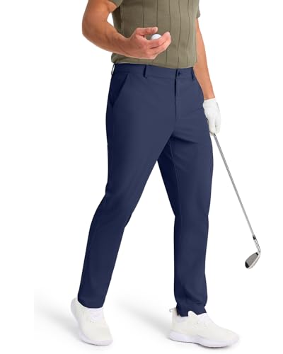 SNOWTEN Mens Golf Pants Classic Fit Stretch Work Dress Pants 30
