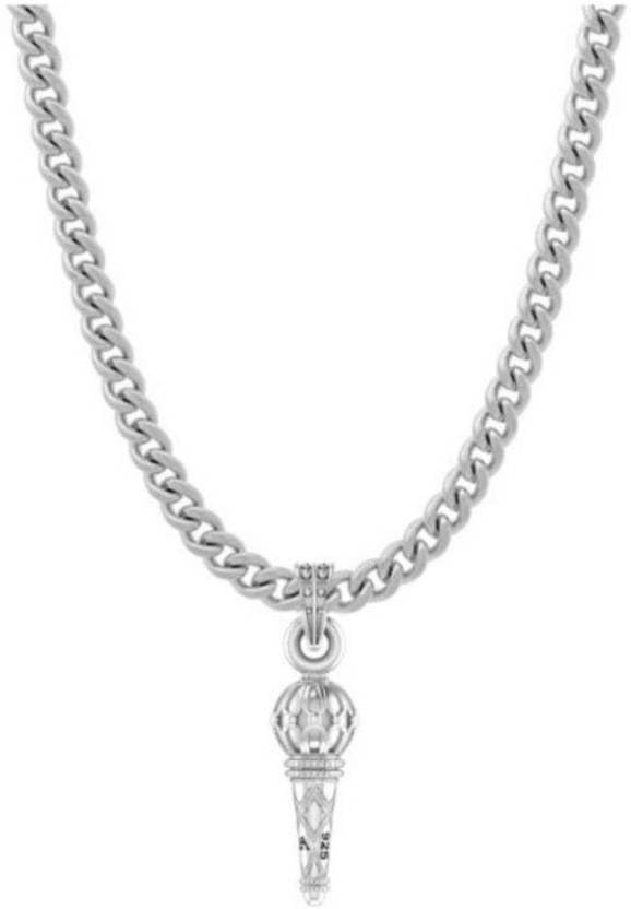 Pendentif Dieu Hanuman Gada en argent 925 Mtrolls, cadeau chaîne gourmette