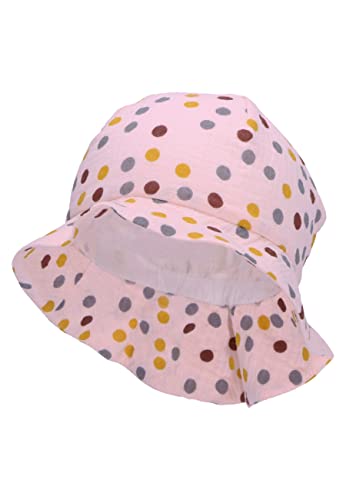 Sterntaler Baby Mädchen Hut Baby Sonnenhut Punkte - Baby Hut, Kopfbedeckung Baby Sommer, Sommerhut Baby - aus Baumwolle - rosa, 51