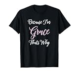 Grace Name Personalized Women Cute Pink Black Sister Girl T-Shirt