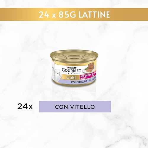 Purina Gourmet Gold Mousse für Kätzchen mit Kalbfleisch, 24 Dosen à 85 g – Ansicht 2