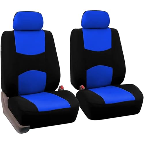 TPSOBRU Universal Seat Covers Universal Car Seat Cover Fit For Most SUV Truck Van Accessories Interior Airbag Compatible(Blue 2F)