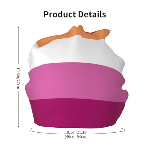 Lesbian Pride Flag2018 Children Hip Hop Knitted Hat Kids Elastic Leisure Knit Cap Warm Sleep Beanies Black2