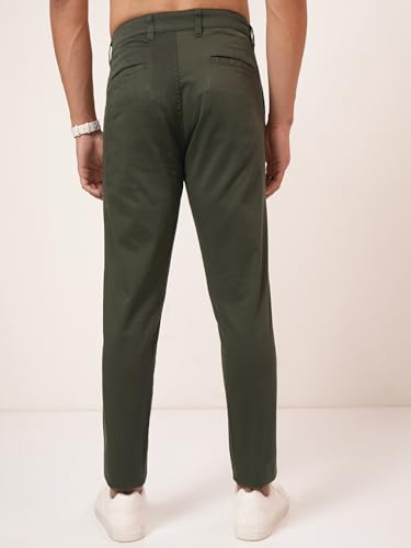 Image of Highlander Men's Slim Fit Formal Trousers | Ankle Length |Smart Trousers for Men | Chino Trousers for Men|Elegant Design | Comfortable Fabric for Daily Work & Formal Occasions
