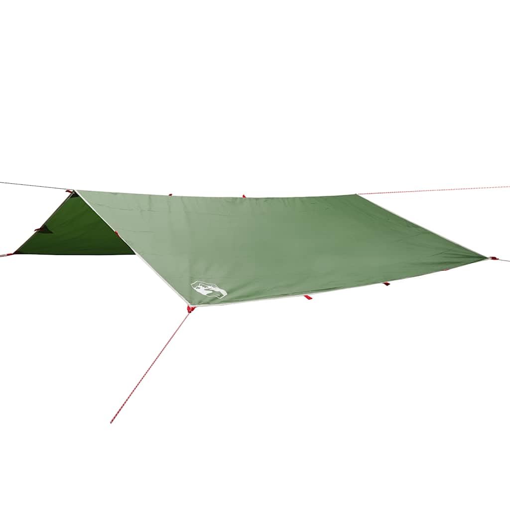 Telone da campeggio verde 300 x 294 cm impermeabile, telo per tenda protezione solare per esterni, campeggio, escursionismo, amaca 94652