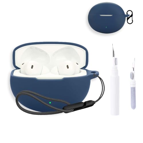 NOUKAJU OnePlus Buds 4�P�[�X�J�o�[�ANOUKAJU �C���z���ی�J�o�[(�J���r�i+�X�g���b�v+�N���[�j���O�y���t��) �����h�~�A���h�~�A�ϏՌ��AOnePlus Buds 4�p�P�[�X(�u���[)