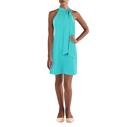 Image of Vince Camuto Women's Sleeveless Halter Tie Neck Shift Mini Dress