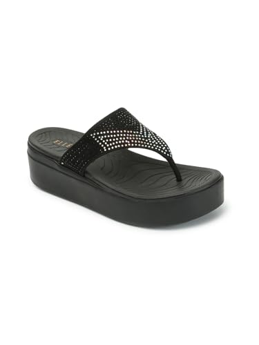 ELLE Womens Fashionable T-Strap Comfartable Sandals Colour-Black, Size-UK 5 (B0CJBR6RDR) Amazon Price History, Amazon Price Tracker