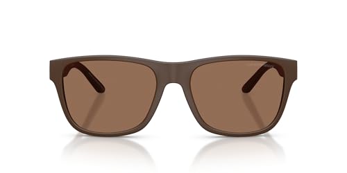 Gafas de sol Emporio Armani 0EA4243 marrón mate puente 18 mm para hombre y mujer