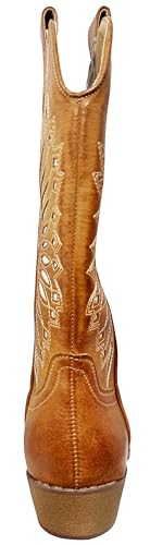 Matisse Women's Bandera Western Boots, Mid-Calf, Tan Faux Leather, Pull-On Style3