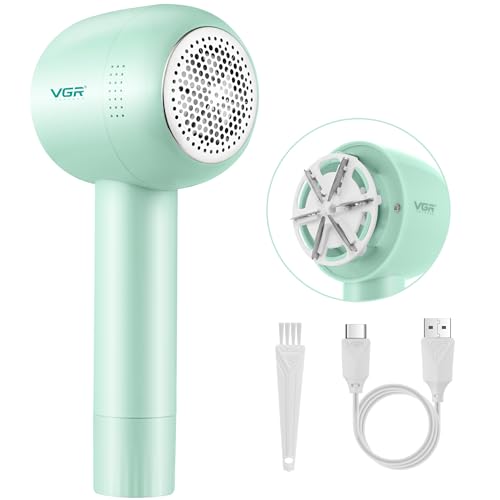 Image of VGR Lint Remover - Bobble Remover for Clothes, Fabric Shaver, Jumper Debobbler, Electric Fuzz Defuzzer, Fluff Cleaner, Portable Wool Depiller, Garment Restorer, Clothing Renewal Tool