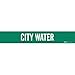 GREEN SELF STICKING CITY WATER PIPE MARKER