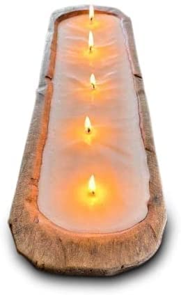 Red Barn Candle Company Wood Dough Bowl Candles | 100% All-Natural Soy Wax & Essential Oil Infused | Pet Safe + Odor Eliminating | Wooden Bread Tray | Centerpiece Farmhouse Décor (Lavender, 5-Wick) #TOP1