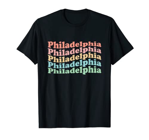 Vintage 70's USA Hippie City - Retro Filadelfia Camiseta