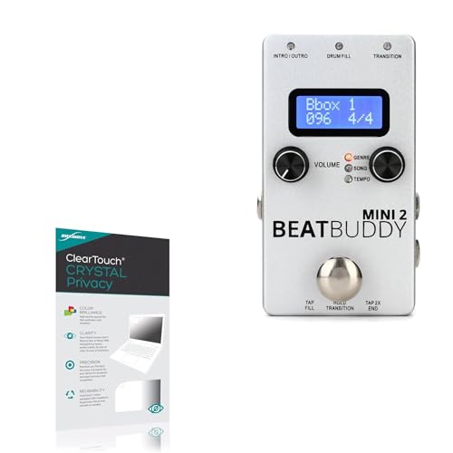 BoxWave Screen Protector Compatible with Singular Sound BeatBuddy Mini 2 - ClearTouch Crystal Privacy (2-Pack), Privacy Screen Protector Flexible Film Clear