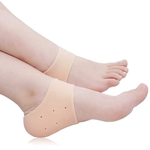 GenericSilicon Heel Protector Pain Relief Anti Crack Socks Set by Black Moon Creation IND.