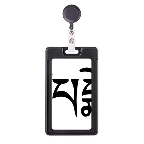 Porte-badge rétractable sanskrit bouddhisme enrouleur de badge
