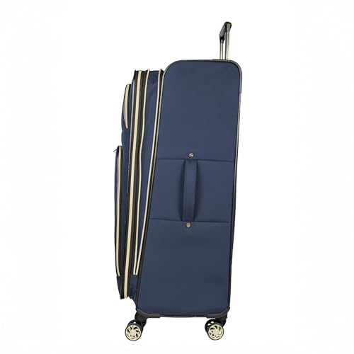 Image of Kenneth Cole REACTION Chelsea Chevron Quilted Luggage, Navy, 28-Inch Checked