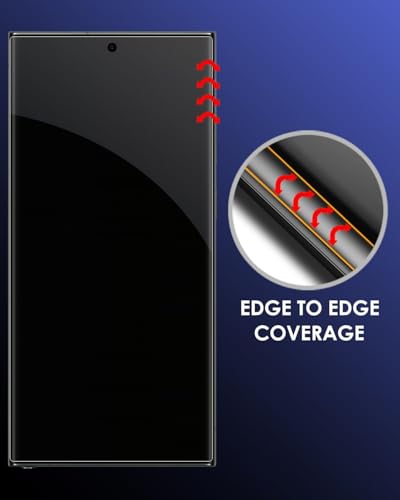 Image of EZ-GLAZ (Pack of 1 Curved Privacy Tempered Glass Screen Protector for Samsung Galaxy S25 Ultra | UV Privacy Glass | 9H Hardness | Fingerprint Unlock | HD Clarity | Anti-Spy Protection