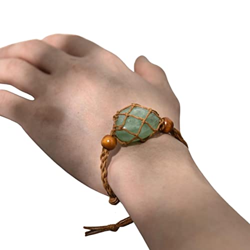 ZJTY Armband-Schnur-Halter | Leerer Steinhalter | Verstellbarer Kristall-Netzhalter für DIY-Anhänger-Halsketten, Schmuckherstellung, Armbänder Cover