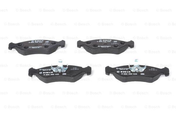 Bosch BP1171 - Brake Pads Car Front Axle - Bosch Quality - Reduced Noise And Dust - ECE-R90 Certified - Copper-Free - 1 Set Of 4 Pads - With Accessories