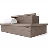 Patio Hot Tub Ideas UK: 6 Best Accessories (2025) 1 DENKOE Heavy Duty Hot Tub Steps with Storage - Waterproof, Non-Slip & No Maintenance - Large 700LBS Capacity - Multi Angle Access - Ideal for Spa Steps, Hot Tub Stairs - Brown Spa Step for Outdoor