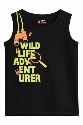 Image of Lush Plush Baby Boys & Baby Girl Relaxed Fit Colour Printed Cotton Vest | Ganji | Banian | Baniyan | Kids Sando for Infant Newborn Toddler