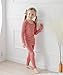 AVAUMA Toddler Pajamas 6M-10Y Baby Boys Girls Pjs Set Kids Snug fit Ribbed Sleepwear For Daily Life Style (L.Purple, Indi Pink 4T) (2Pack-Long)