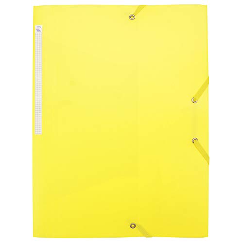 Waytex Chemise à Elastiques 3 Rabats Polypro 4,5/10e Souple et Opaque A4 – Jaune