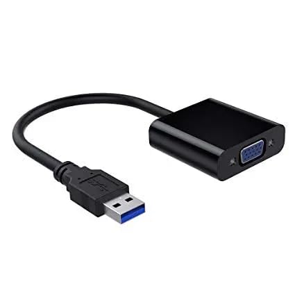 USB 3.0 to VGA Adapter Compact Male to Female Converter for High-Resolution Displays Monitors Projectors and TVs Supports Windows 11 10 8.1 8 7