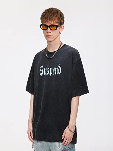 Vamtac Oversized Graphic Tees for Men Y2k Vintage Graffiti Short Sleeve Streetwear Tops Tshirt Unisex