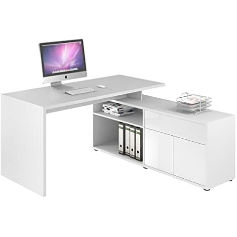 MAJA Möbel Office EINZELMODELLE Schreibtisch, Holz, ICY-weiß-weiß Hochglanz Cover