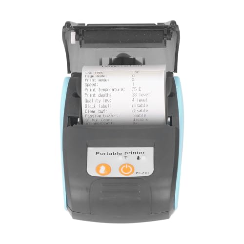Walfront Impresora Térmica Recibo Portátil Conexión BT USB Compatible Android iOS para Tiendas de Ropa (con Caso)