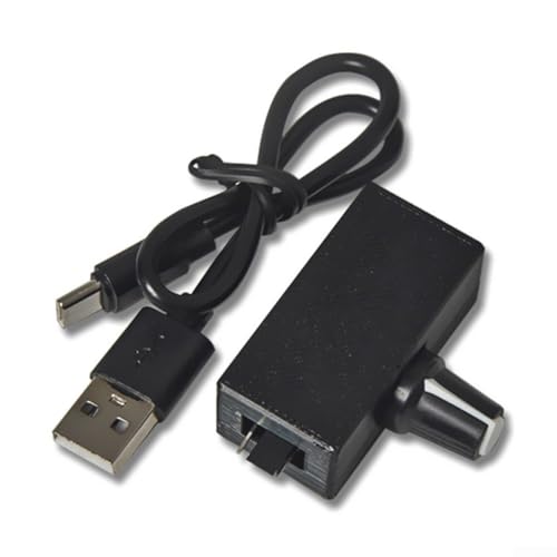 Controlador de velocidad del ventilador B3 de 4 cables de 4 pines, para regulador de velocidad de bajo voltaje PWM, fuente de alimentación integrada + perilla de velocidad (A)