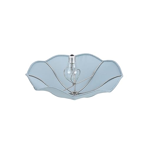 Image of Aspen Creative 39002A Ceiling Clip-on Lamp Shade, Transitional Design in Light Blue, 13 inch Diameter x 5 inch Height