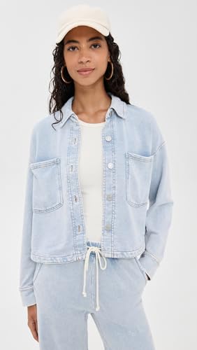 Z SUPPLY Women's All Day Cropped Knit Denim Jacket2