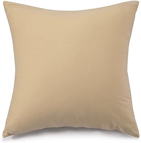ATsense Zestaw 2 poszewek na poduszkę 80 x 80 cm  100% bawełna, biała poszewka na poduszkę z zamkiem błyskawicznym, bardzo puszysta, super miękka i antyalergiczna poszewka na poduszkę