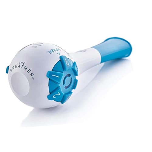 Image of Lung Exercise Device Exerciser Natural Breathing Trainer Adjustable Blue