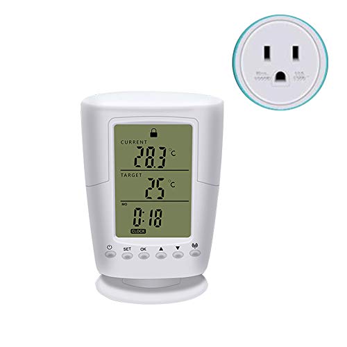 Shentesel TS-2000 Programmable Wireless LCD Home Smart Thermostat Socket - US Plug