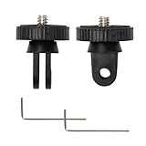 2 Stück Stativ Halterung Gewinde Adapter, 1/4 Zoll Stativadapter Kamera Zubehör kompatibel mit Insta 360 x4 x3 X2 Gopro Xiaomi Xiaoyi und Anderen Action-Kameras zubehör, Mit 2 Schraubenschlüsseln