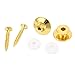 Gold Metal Guitar Strap Button Locking Secure Lock Universal Guitar Strap End Pins for Acoustic, Electric, Bass, Ukulele with Stylish Aesthetics, Easy Replacement Design