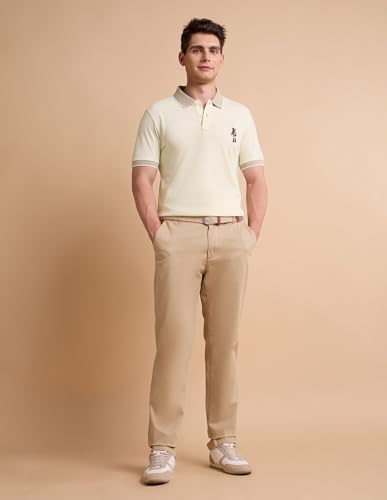 Image of U.S. POLO ASSN. Men Cotton Slim Fit Solid Polo Shirt