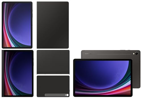 Image of Samsung Galaxy Tab S9 RAM 8 GB, ROM 128 GB, Wi-Fi + 5G Tablet, Gray with S9 Screen Protector, Transparent & S9 Book Cover Keyboard, Black & S9 Privacy Screen, Black & S9 Smart Book Cover, Black